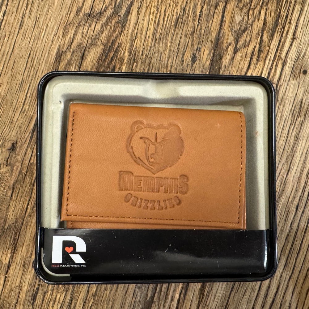 Rico Industries NBA Memphis Grizzlies 3 Tri Fold Leather Wallet NEW